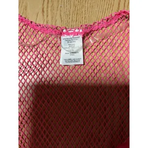 C1 New Women’s Fishnets Swimsuit Cover up Long Shirt Pink Size Small/Medium thumbnail 4