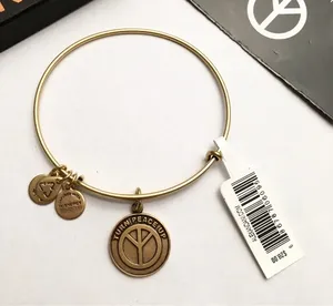 Alex & Ani Turn Peace Up Charm Bangle Bracelet thumbnail 1
