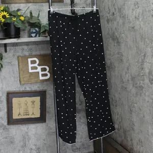NWT State Of Day Womens Fluid Knit Notched Pajama Set Deep Black Polka Dot L thumbnail 6