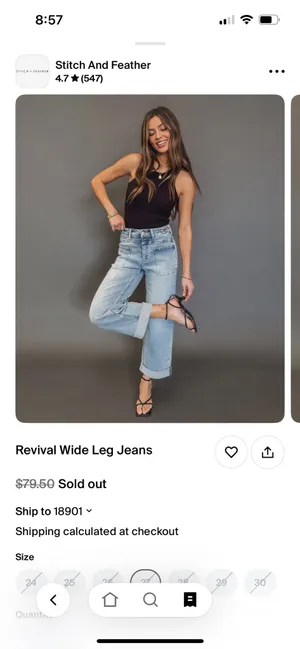Revival Wide Leg Jeans thumbnail 2