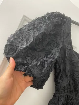 The Clothing Exchange Company | NWOT | Floral Embroidery Mesh Top | S | Black | CT8133 thumbnail 3