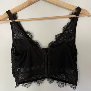 Victoria's‎ Secret black bra lace detail lingerie size M mesh back unlined cups thumbnail 4