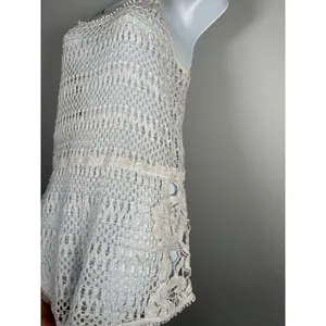 Victorias Secret Womens Medium Beach Cover Up Romper‎ Crochet Lace One Piece thumbnail 7