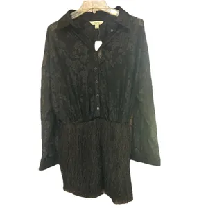 Anthropologie Maeve Fringe Twofer Dress Black Sz M NEW Elegant Classic Party thumbnail 6