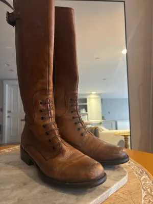 Clarks Neutral Color Artisan Mullin Clove 7.5 Riding Boots thumbnail 1