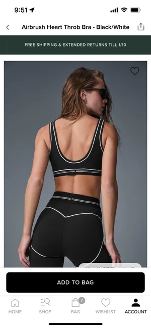 Alo Yoga Heart Throb Set Airbrush Bra & Leggings S thumbnail 5