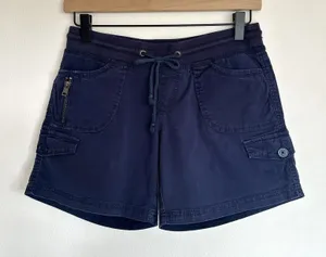Vintage Y2K Unionbay 100% Cotton Cargo Shorts S Low Rise Navy Utility Gorpcore thumbnail 1