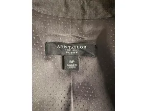 Ann Taylor taupe/brown wool-blend tailored tuxedo-inspired blazer Size 8P thumbnail 2