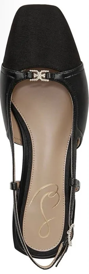 Sam Edelman Kara slingback flats featuring a square cap‎ toe Size 6 thumbnail 1