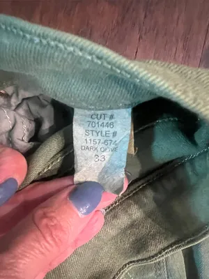 MOTHER Olive Green the Insider Crop Step Fray Denim Jeans 33 GUC thumbnail 7