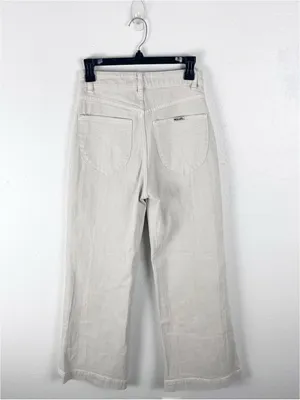 ROLLA’S Cream Sailor High Rise Wide Leg Denim Jeans Size 26 Neutral Preppy Boho thumbnail 2