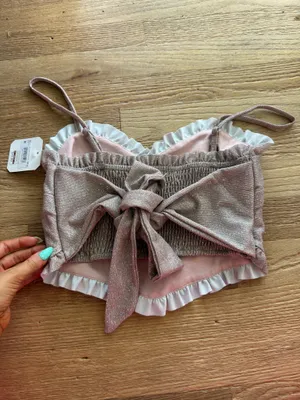 Altar'd State Sparkly Crop Top thumbnail 3