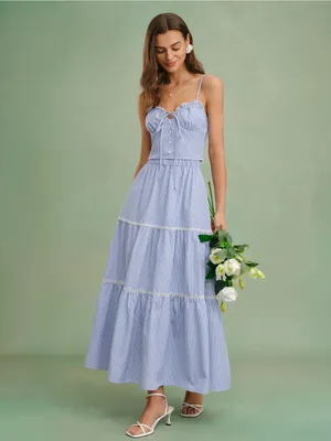 Rihoas Blue Sweetheart Neck Cami Top thumbnail 5