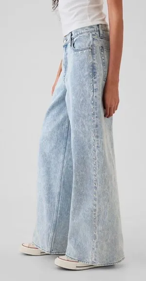 Gap Baggy Mid Rise Studded Denim Jeans thumbnail 1