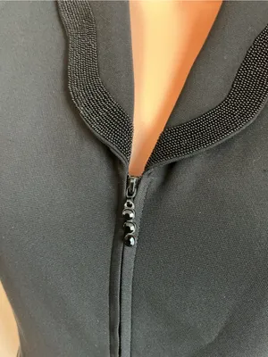 Vintage Albert Nipon Evening Black Beaded Blazer Jacket Sz 4 thumbnail 6
