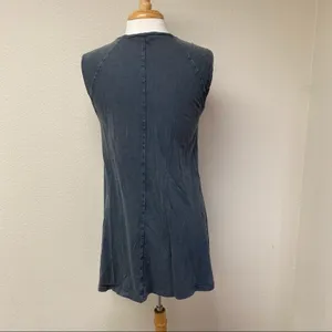 Urban Outfitters Charcoal Faded Sparkle Tank Mini Dress M thumbnail 2