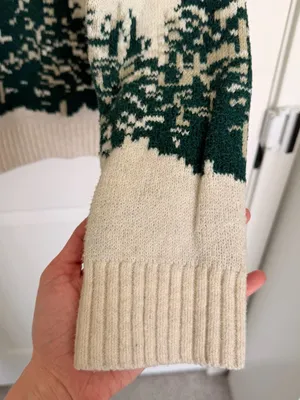 Old Navy Mountain Landscape Intarsia Crew-Neck Cozy Knit Sweater thumbnail 9
