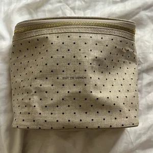 Kate Spade Out to Lunch small handle lunch bag POLKA DOT EUC thumbnail 1
