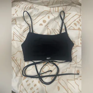 Set Active Black SPORTBODY® Cross Tie Bra - ONYX Size Medium thumbnail 5