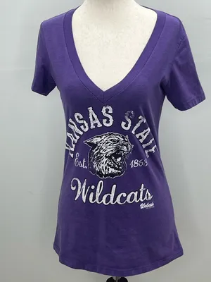 N Zone Sportwear Kansas State Wildcats Wabash Collection V-Neck T-Shirt Medium thumbnail 1
