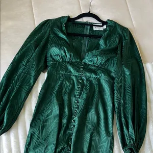 Hello Molly Green Sheath Dress with Puff Sleeves thumbnail 7