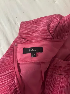 Lulus icon pink satin pleated tired lace up maxi dress thumbnail 6