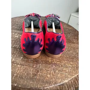Dream Walkers Women Pink Purple Metallic Bow‎ Pointed Toe Flats Size 38 thumbnail 7