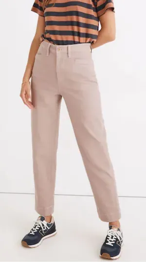 Madewell Slim Emmett Pants 25 Vintage Petal Pink Cropped Tapered thumbnail 1