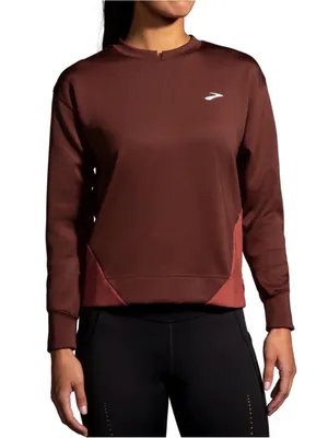 Brooks Run Within Sweatshirt Run Raisin Copper NWOT Small thumbnail 1