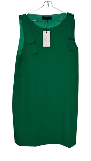 Abbey Glass Women Dress Michelle Shift Sleeveless Bow Detail Kelly Green XL‎ NWT thumbnail 1