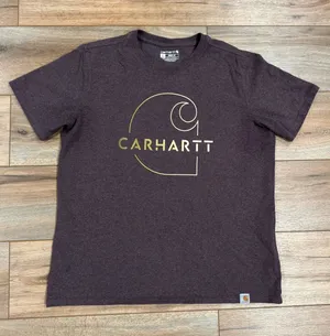 CARHARTT Casual Loose Fit Mauve T-shirt | Size Large thumbnail 1