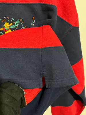 Disney Winnie The Pooh Vintage Sweatshirt Crewneck Striped Red and Blue thumbnail 12