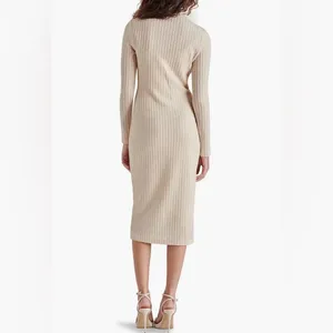 Steve Madden Maya Elegant Cream Long Sleeve Dress thumbnail 11