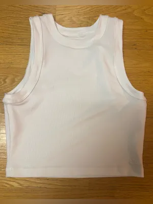 Albion Fit High Neck Ribbed Cropped Gorpcore Outdoor Preppy Athletic Tank Top M thumbnail 3