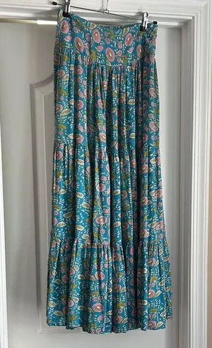 Natural Life Chic Floral Skirt in Blue and Pink Worn Once Small thumbnail 7