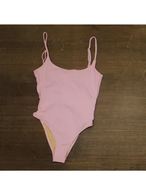 NWT Cotton On Scoop-Back Cheeky One-Piece Swimsuit Pirouette Crepe Purple Pink S thumbnail 4