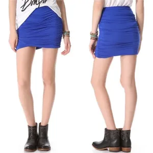 FREE PEOPLE | Royal Blue Ruched Mini Skirt thumbnail 2