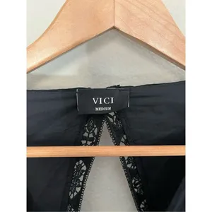 Vici‎ Black Long Sleeve V-Neck Open Back Dress thumbnail 4
