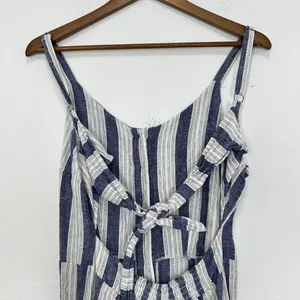 Rails Beachy Linen Wide Leg Jumpsuit Tank Resort Hawaii‎ Vacation Size Med thumbnail 10