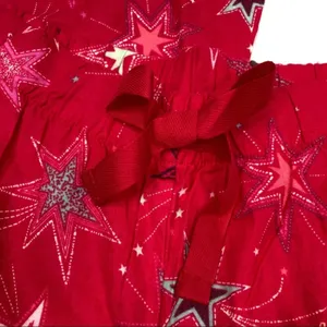 Victoria's Secret Winter Pajama Set Long Sleeve Gray Top Red Star Flannel Pants thumbnail 4