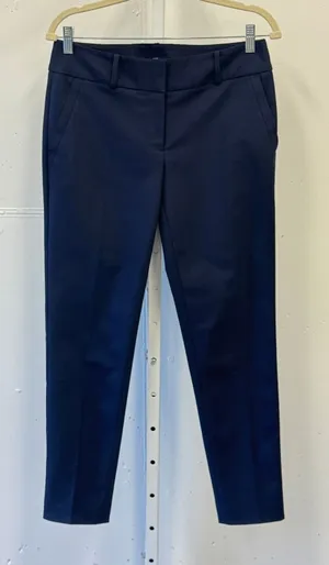 Ann Taylor LOFT Julie Fit Navy Blue Ankle Pants Trousers Womens Size 4 Stretch thumbnail 1