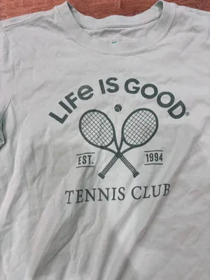 Life is good lime green graphic tee thumbnail 3