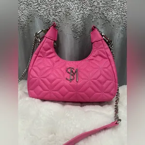 Steve Madden Bsilvia Quilted Crossbody in Hot Pink thumbnail 3
