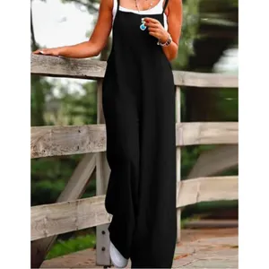 Women Baggy Dungarees Jumpsuit Strappy Wide Leg Playsuit Overalls XL thumbnail 2