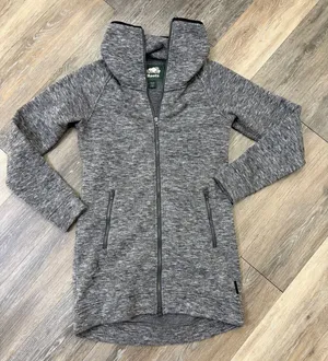 Roots Canada Gray Zip Up Jacket Mock Neck Athletic Fleece XS thumbnail 1