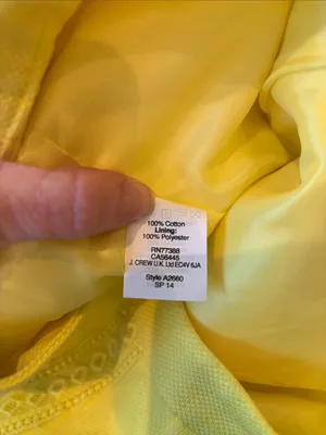 J. Crew Miniskirt Lemon Yellow Eyelet Lace Size 2 thumbnail 5