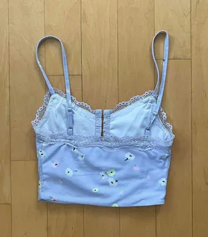 Princess Polly magnolia lavender floral crop top thumbnail 3