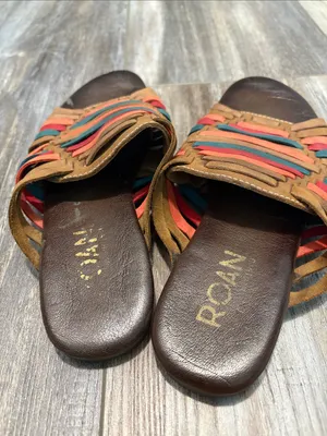 Roan Marilee Sandals by Bed Stu Southwest Leather Slide Huarache 8.5 thumbnail 3