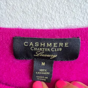 Charter Club Luxury 100% Cashmere Sweater Pullover Soft Luxury Luxe‎ Pink Medium thumbnail 3
