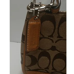 Vintage tan Coach demi mini canvas leather #6094 thumbnail 7